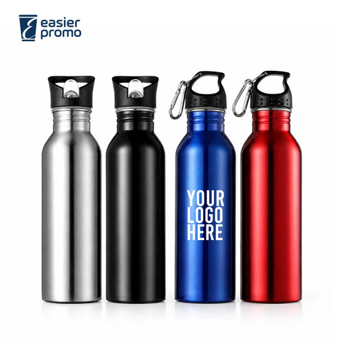 304 Stainless Steel Water Bottle 24oz Single Wall Metal Sports Bottles
